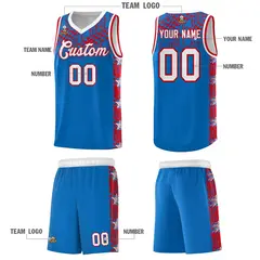 Royal Mosaic Stars Pattern Sports Uniform Basketball Jersey 5
