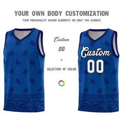 Royal Navy Cashew Pattern Basketball Jersey 10