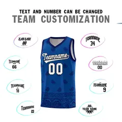 Royal Navy Cashew Pattern Basketball Jersey 25