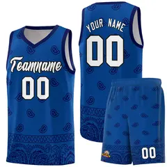 Royal Navy Cashew Pattern Basketball Jersey 29