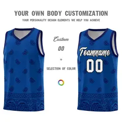 Royal Navy Cashew Pattern Basketball Jersey 31
