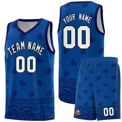 Royal Navy Cashew Pattern Basketball Jersey 36
