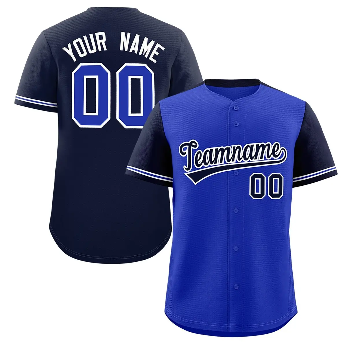 Royal Navy Color Block Raglan Baseball Jersey