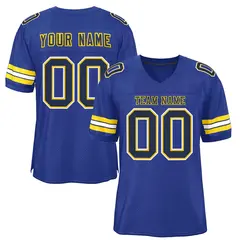Royal Navy-Gold Classic Style Authentic Football Jersey 1