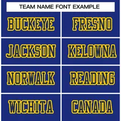 Royal Navy-Gold Classic Style Authentic Football Jersey 3