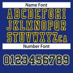 Royal Navy-Gold Classic Style Authentic Football Jersey 4
