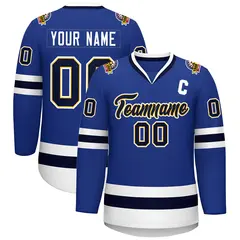 Royal Navy Gold-White Classic Hockey Jersey 1