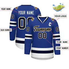Royal Navy Gold-White Classic Hockey Jersey 2