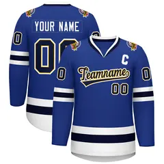 Royal Navy Gold-White Classic Hockey Jersey 1