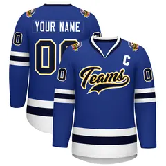 Royal Navy Gold-White Classic Hockey Jersey 1