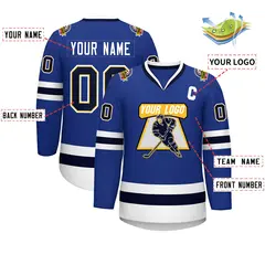 Royal Navy Gold-White Classic Hockey Jersey 2