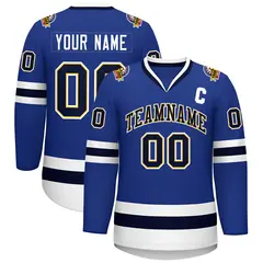 Royal Navy Gold-White Classic Hockey Jersey 1