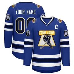 Royal Navy Gold-White Classic Hockey Jersey 1