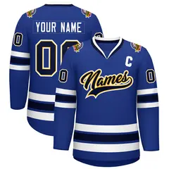 Royal Navy Gold-White Classic Hockey Jersey 1