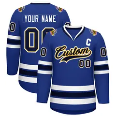 Royal Navy Gold-White Classic Hockey Jersey 1