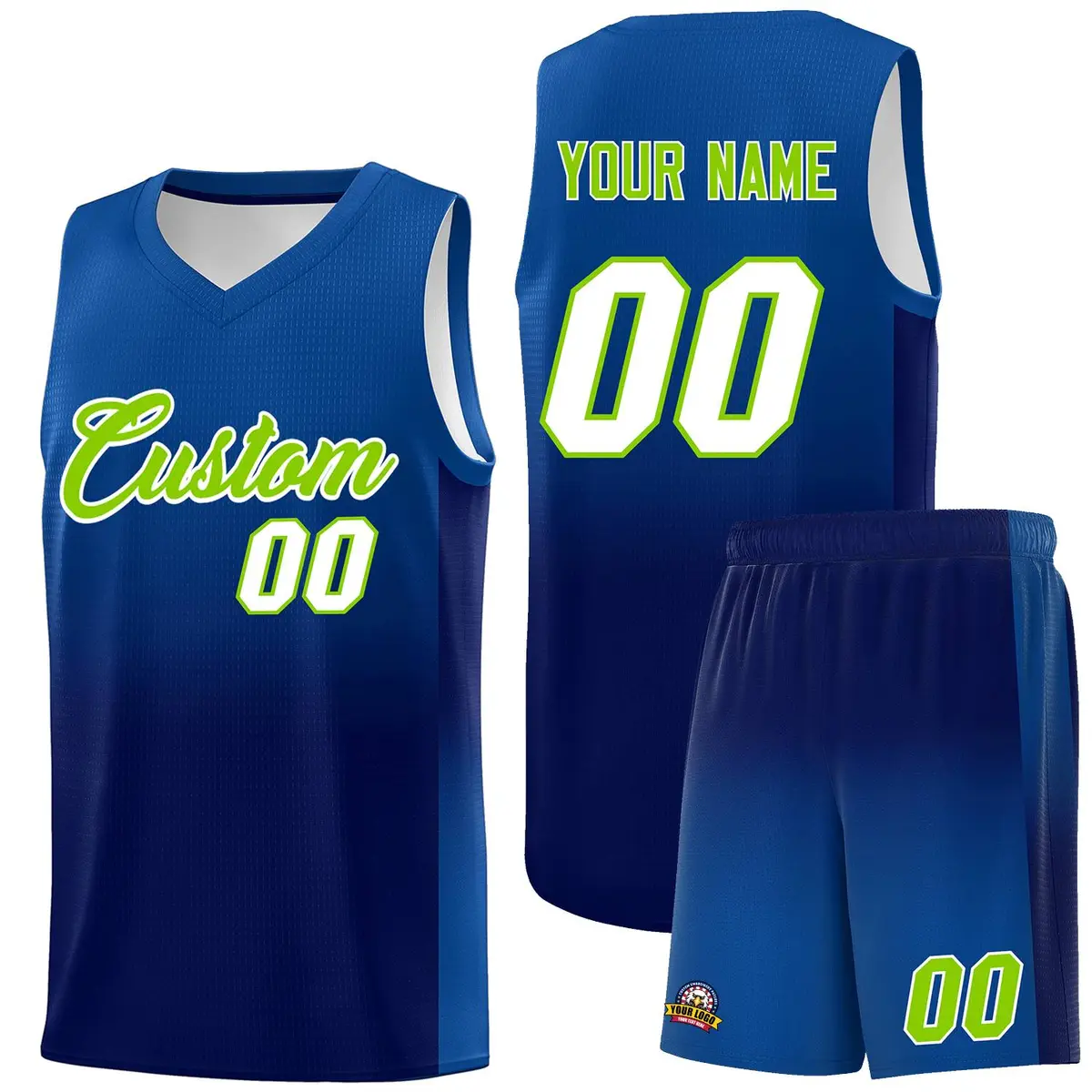 Royal Navy Gradient Basketball Jersey Sports Uniform