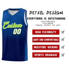Royal Navy Gradient Basketball Jersey Sports Uniform 2