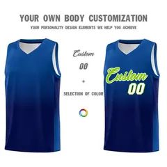 Royal Navy Gradient Basketball Jersey Sports Uniform 3