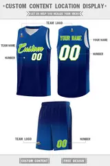 Royal Navy Gradient Basketball Jersey Sports Uniform 5