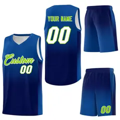 Royal Navy Gradient Basketball Jersey Sports Uniform 7