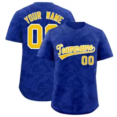 Royal Navy Graffiti Pattern Authentic Baseball Jersey 1