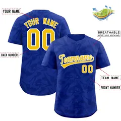 Royal Navy Graffiti Pattern Authentic Baseball Jersey 2