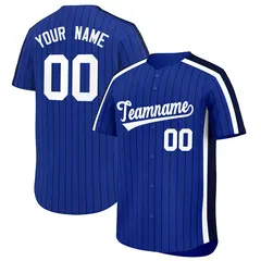 Royal Navy Pinstripe Two-tone Authentic Baseball Jersey 1