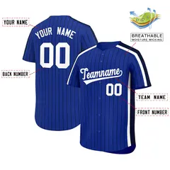 Royal Navy Pinstripe Two-tone Authentic Baseball Jersey 2