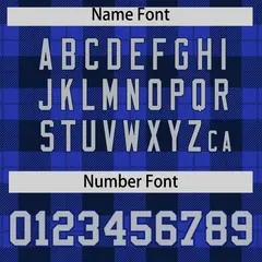 Royal Navy Plaid Authentic Baseball Jersey 4