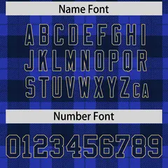 Royal Navy Plaid Pattern Authentic Football Jersey 4