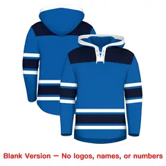 Royal Navy Raglan Lace-Up Neck Hockey Hoodie Jersey 7