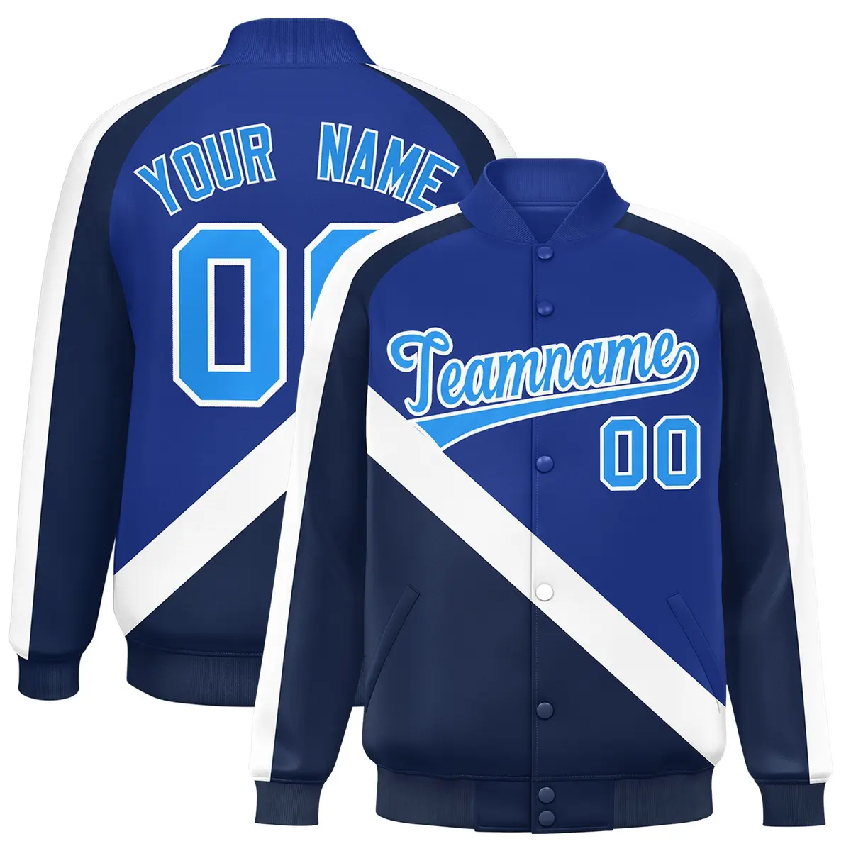Royal Navy Raglan Varsity Letterman Baseball Jacket