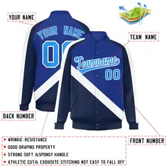 Royal Navy Raglan Varsity Letterman Baseball Jacket 2