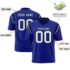 Royal Navy Shoulder Cut Two-Tone Flag Football Jersey 2