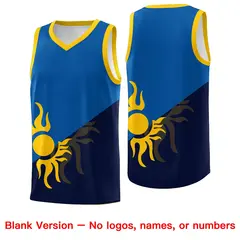 Royal Navy Sunburst Two Tone Uniform Basketball Jersey 2