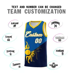 Royal Navy Sunburst Two Tone Uniform Basketball Jersey 5