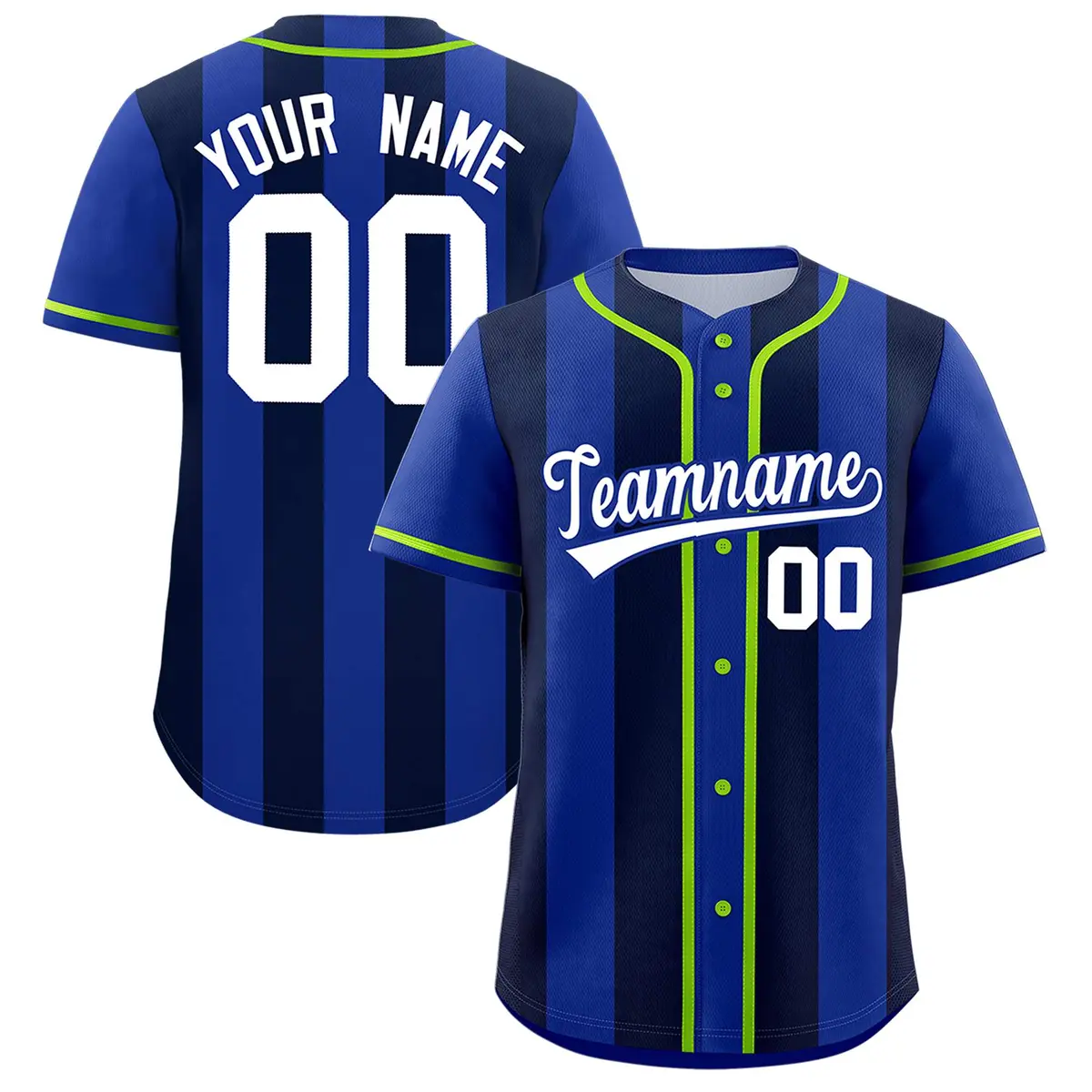 Royal Navy Thick Stripe Authentic Baseball Jersey