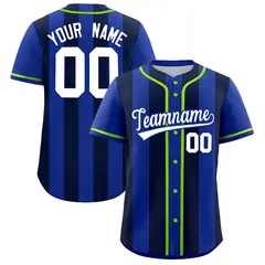 Royal Navy Thick Stripe Authentic Baseball Jersey 1