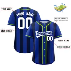 Royal Navy Thick Stripe Authentic Baseball Jersey 2