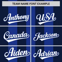 Royal Navy Thick Stripe Authentic Baseball Jersey 3