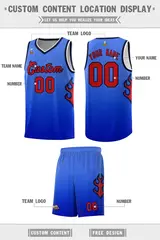 Royal Navy-White Flame Gradient Basketball Jersey 2