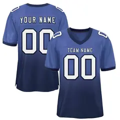 Royal Navy White-Navy Gradient Outdoor Football Jersey 1