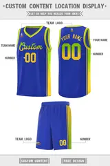 Royal Neon Green-Gold Gradient Basketball Jersey 2