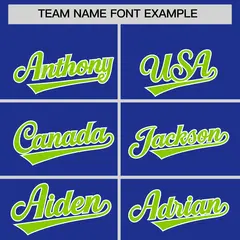 Royal Neon Green Grid Blur Pattern Baseball Jersey 3