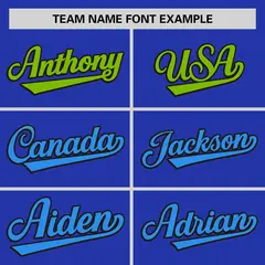 Royal Neon Green-Powder Blue Gradient Side Baseball Jersey 3