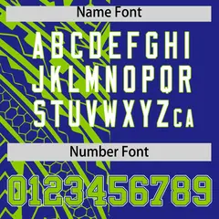 Royal Neon Green Tribal Split Baseball Jersey 4