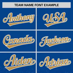 Royal Old Gold Gradient Sparkle-Effect Baseball Jersey 3