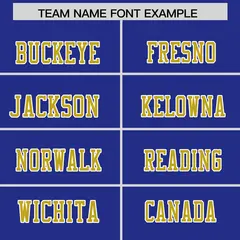 Royal Old Gold Shoulder Cut Two-Tone Flag Football Jersey 3