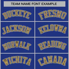 Royal Old Gold-White Varsity Full-Snap Letterman Jacket 5