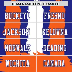 Royal Orange and White Graffiti Flag Football Jersey 3